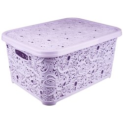 Кошик Ажур Эфе 5,0л №1 з кришкою фіолетовий
