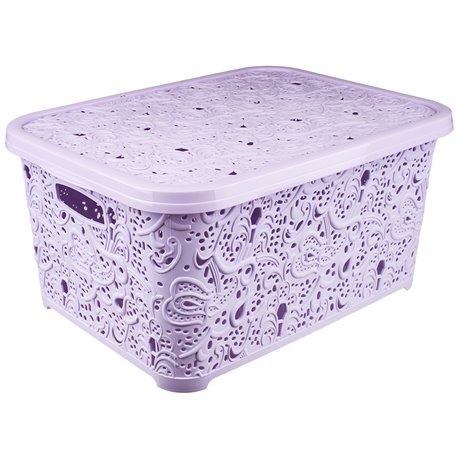 Кошик Ажур Эфе 5,0л №1 з кришкою фіолетовий