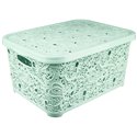 Корзина Ажур Эфе №1  5,0л с крышкой мятный