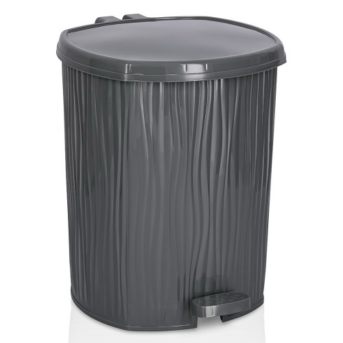 Відро з педаллю OZER-DL-003 WAVY 6л чорний