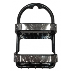 Полка OZER-B-016 для ванной 2-яр прямая черный мрамор 