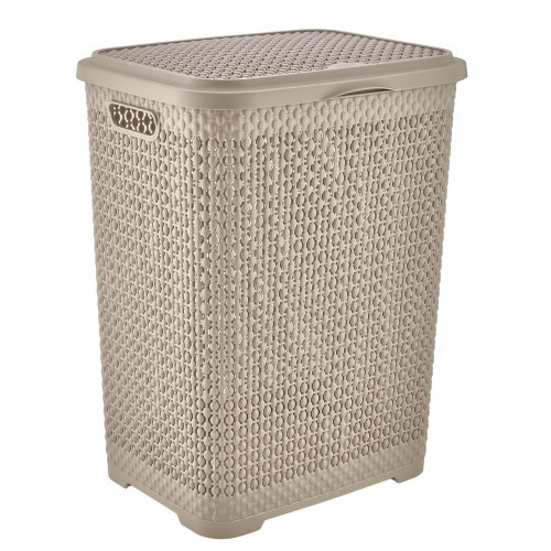 Корзина для белья 2131 01 Pearl 55л бежевый 415x350x550
