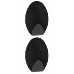 Гачок 1уп-2шт на самоклейці металевий 74341 Овал чорний