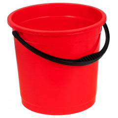 Відро 10л R кольорове без кришки червоний