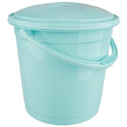 Відро 12л R кольорове з кришкою м'ятний
