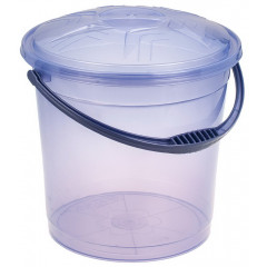 Відро 15л R прозоре з кришкою фіолетовий