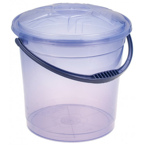Відро 15л R прозоре з кришкою фіолетовий