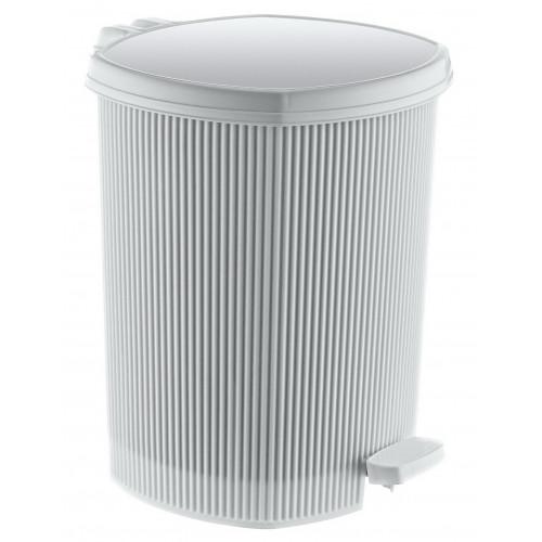 Ведро с педалью OZER-CZ-002-8214 LINE 6,0л белый