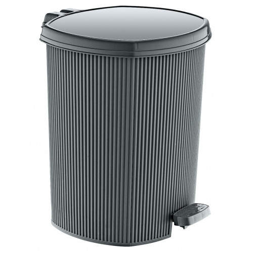 Ведро с педалью OZER-CZ-002-8214 LINE 6,0л серый