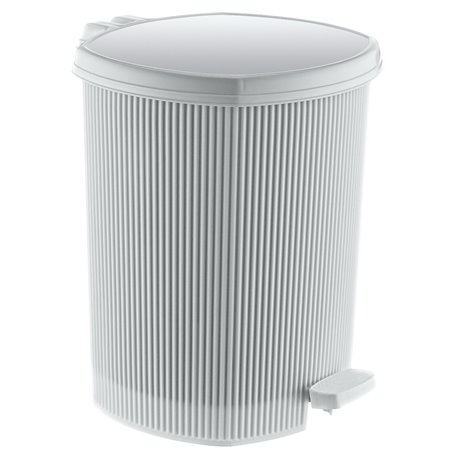 Ведро с педалью OZER-CZ-003-8207 LINE 11л белый