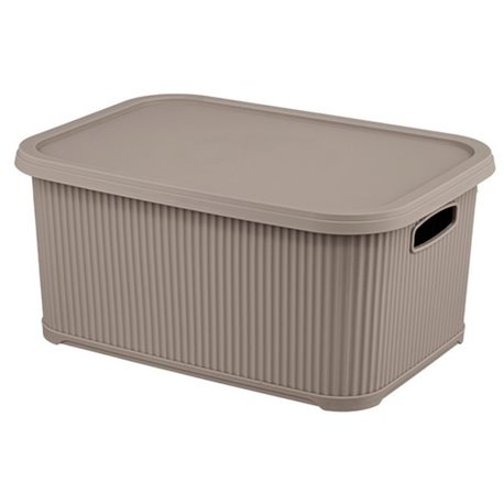 Корзина Nostalgia 10л с крышкой N377 бежевый