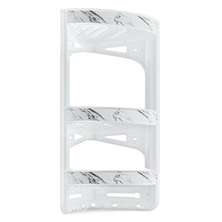 Полка OZER-B-010-7491 для ванной 3-яр угловая белый мрамор