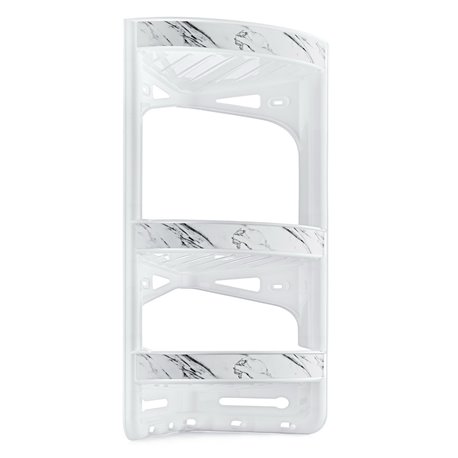 Полка OZER-B-010-7491 для ванної 3-яр кутова білий мармур