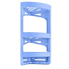 Полка OZER-B-009 для ванной 3-яр угловая голубой