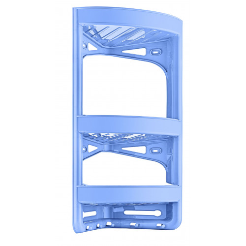 Полка OZER-B-009 для ванной 3-яр угловая голубой
