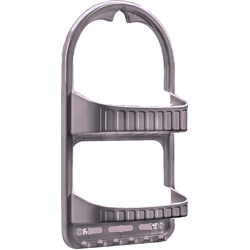 Полка OZER-B-015 для ванної 2-яр пряма сірий