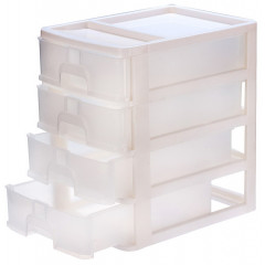 Комодик мини настольный 4-яр большой белый