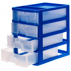 Комодик міні настільний 4-яр великий синій