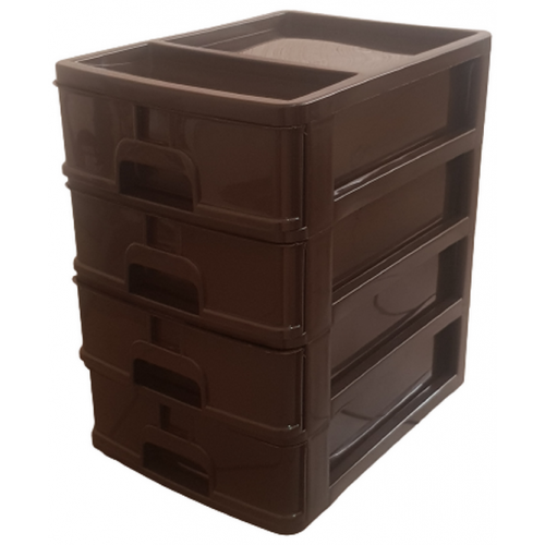 Комодик міні настільний R 4-яр коричневий 35х25,5х38