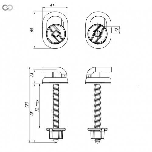 Фурнитура для сидения унитаза СУ-3