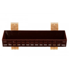 Полка R-plastic ротанг 1-яр прямая коричневый