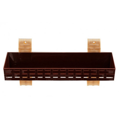 Полка R-plastic ротанг 1-яр прямая коричневый