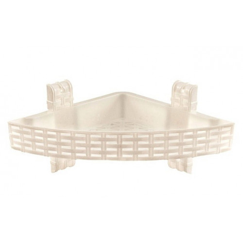 Полка R-plastic ротанг 1-яр кутова білий