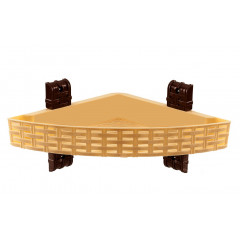 Полка R-plastic ротанг 1-яр угловая бежевый