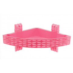 Полка R-plastic ротанг 1-яр угловая розовый