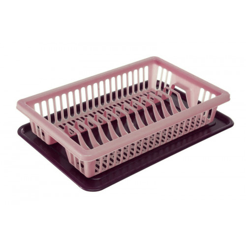 Сушилка для посуды 1-яр R-plastic пудра-баклажан