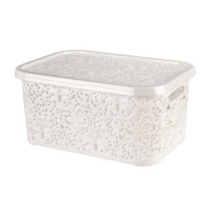 Кошик Ажур R 6л з кришкою білий