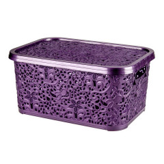 Кошик Ажур R 6л з кришкою фіолетовий
