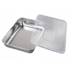 Судок 2210 нерж прямоугольный с крышкой 700мл 2