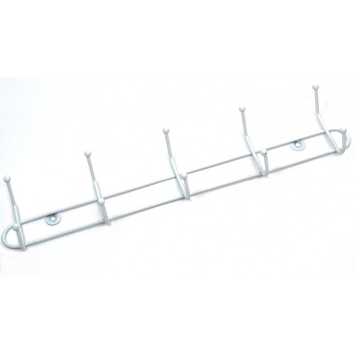 Вішалка настінна ПТ 5 гачків білий