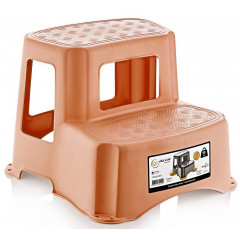 Табурет-лесенка OZER-B-001 2 ступеньки бежевый