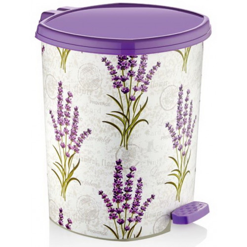 Ведро с педалью OZER-D-010-X118 рисунок 11л Лаванда