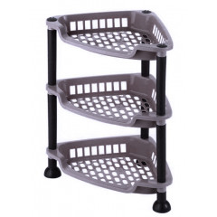 Етажерка на стіл 3-яр 5160 04 кутова 28х20х42,5см металік