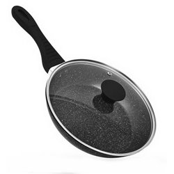 Сковорода лита Stone 20см з кришкою 10215L