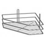 Полка 1-яр угловая 25см ПВ-25132 хром 3-контурная