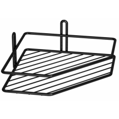 Полка угловая металл 1-яр 20см ПТ черный