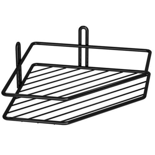 Полиця кутова метал 1-яр 20см ПТ чорний