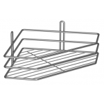 Полка 1-яр угловая 25см ПВ-25132 хром 3-контурная