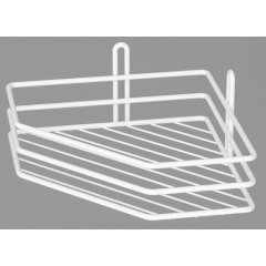 Полка 1-яр угловая 20см ПУ-20131 белая 3-контурная 