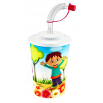 Стакан CM-615 детский с трубочкой