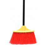 Мітла вулична 24см MINI з металічним черенком червона