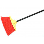 Мітла вулична 24см MINI з металічним черенком червона