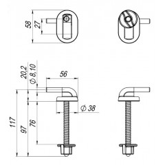 Фурнитура для сидения унитаза СУ-6 2