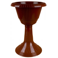 Вазон на високій ніжці №2 коричневий 0495 430мм 15л