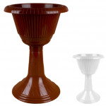 Вазон на високій ніжці №2 коричневий 0495 430мм 15л