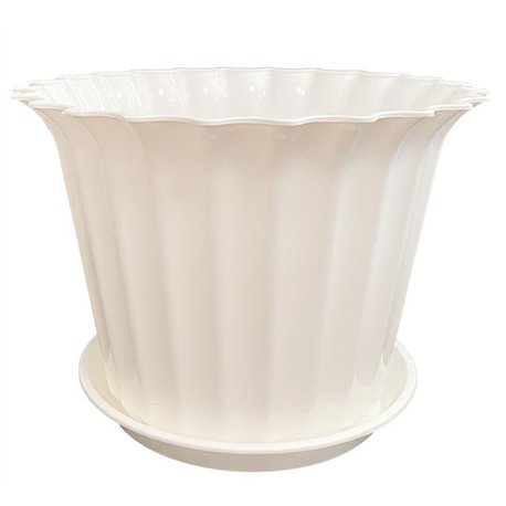 Вазон Астра 13 з підставкою білий